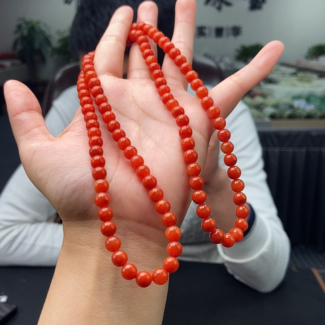 南红玛瑙未镶嵌颈饰颜色多样性发拍一发一