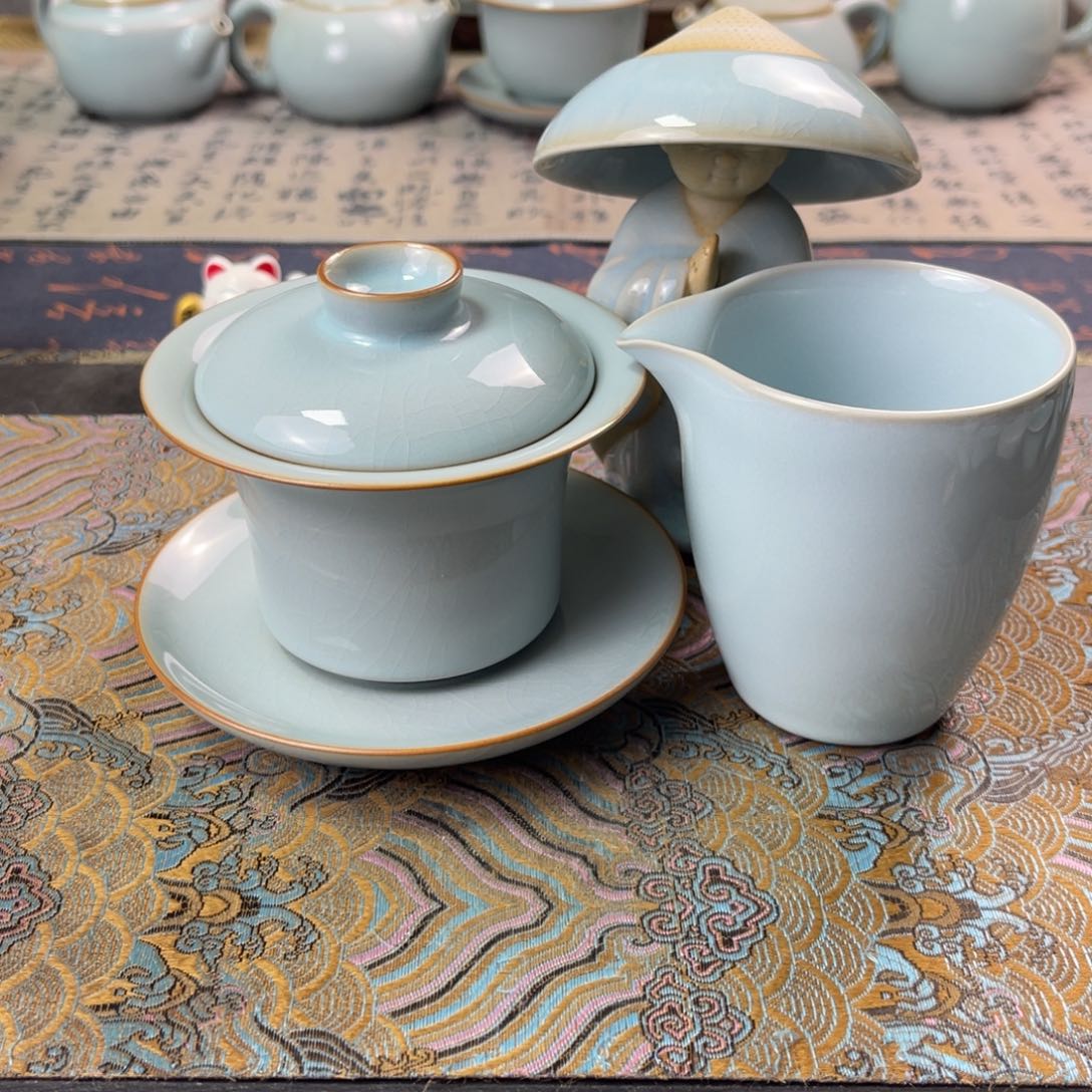 虎*哥微瑕天青釉原矿汝瓷