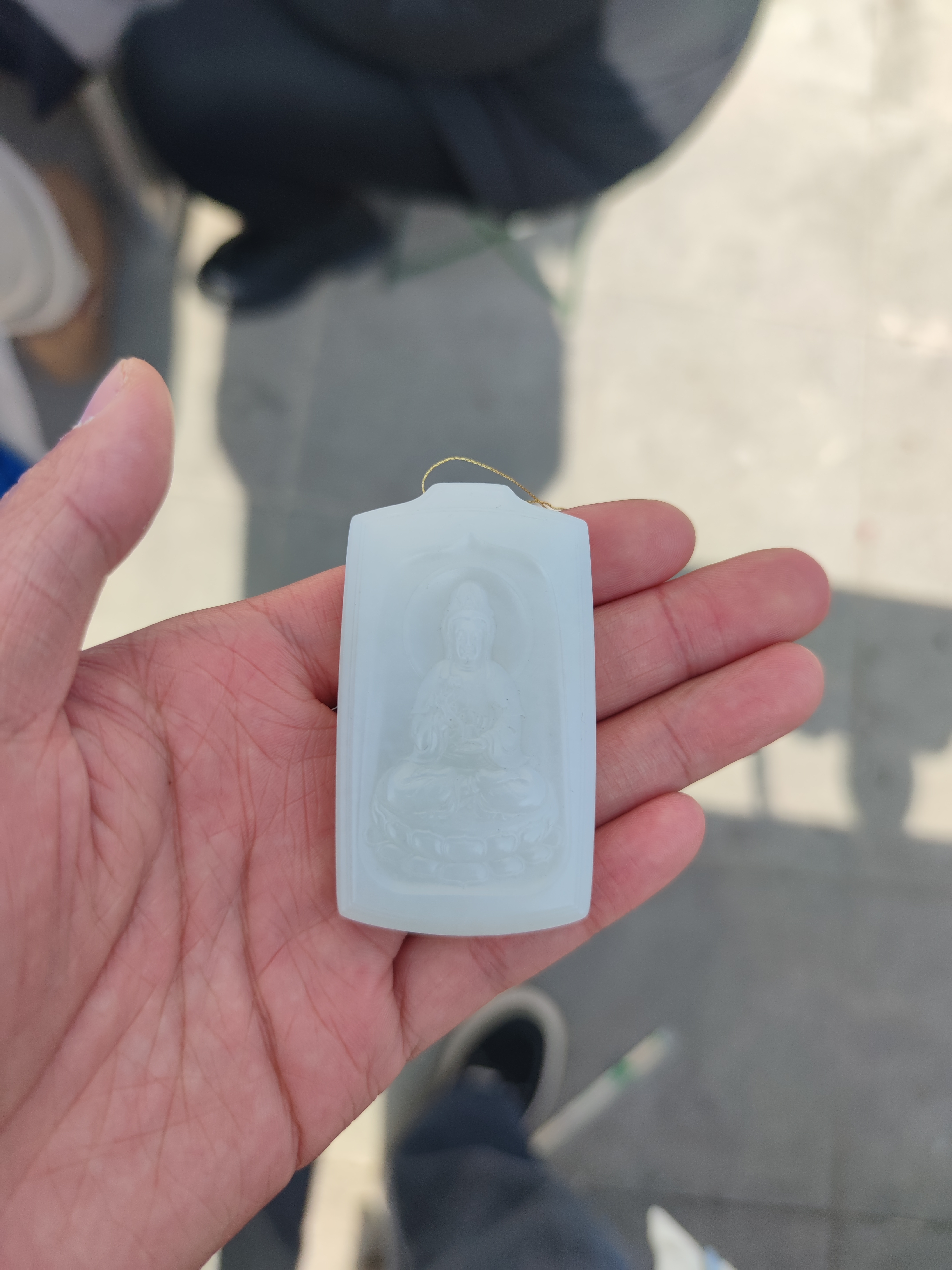 和田玉和田玉观音颈饰