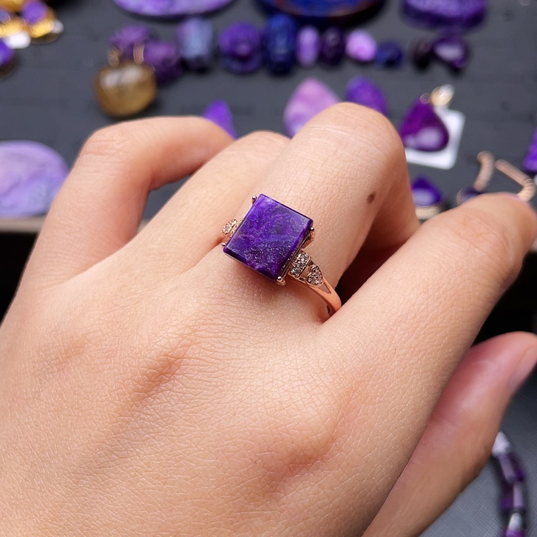 苏纪石（舒俱来）戒指银S925镶嵌