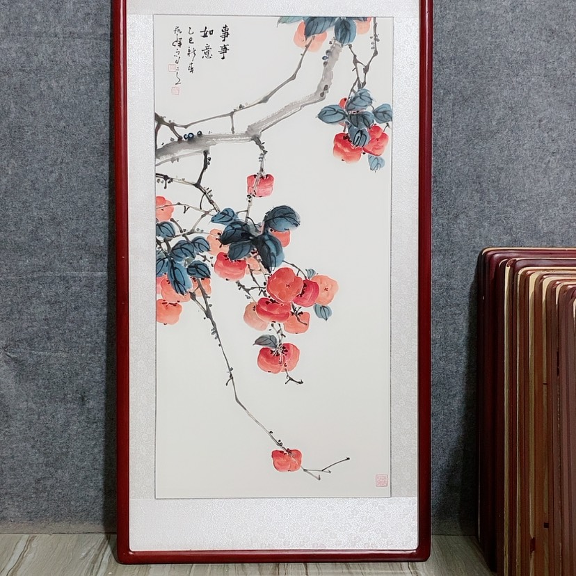【闪购商品】国画书画作品带框125×65厘米
