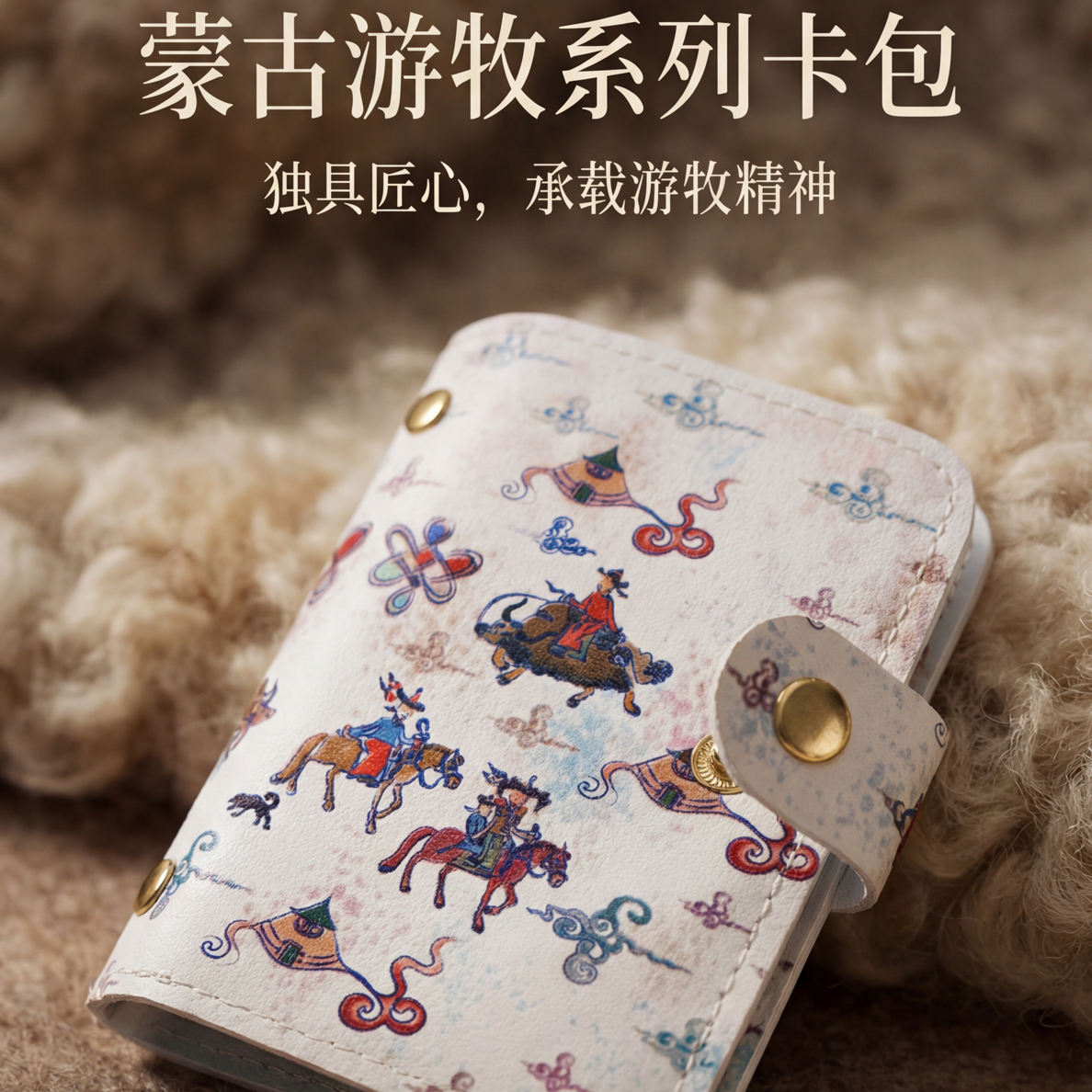 民族风蒙古元素卡通卡包男女个性小众卡位证件包驾驶证卡包