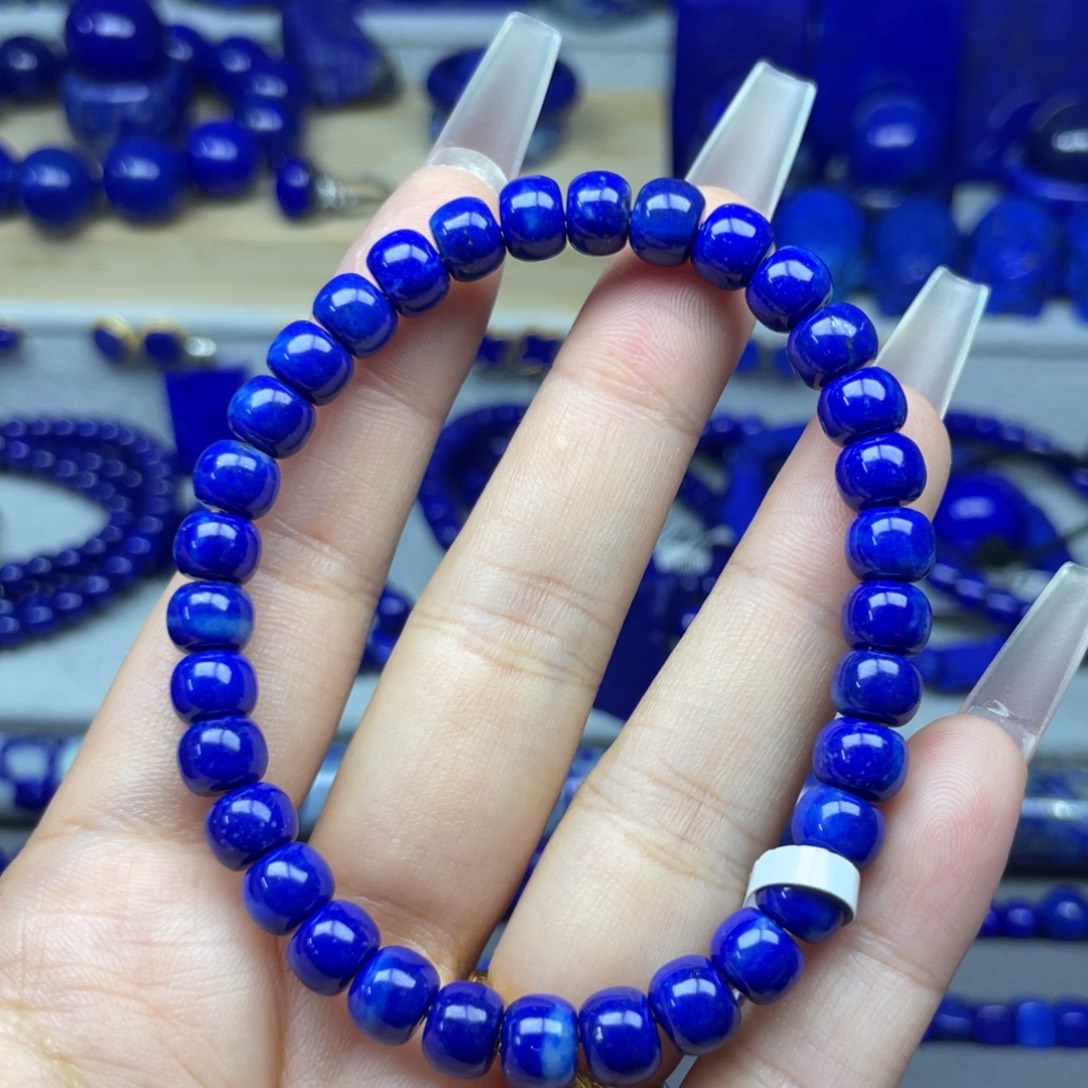 青金石未镶嵌老型单圈7+