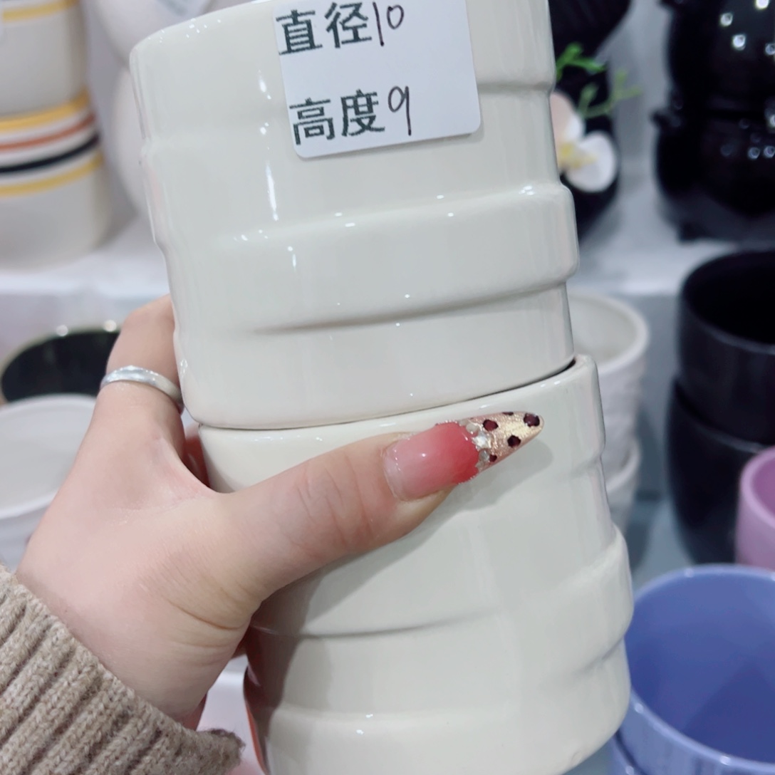 有孔，陶瓷花盆满10米包邮发货