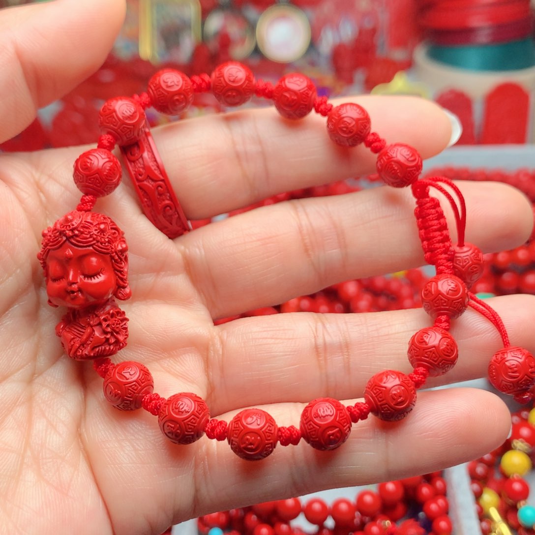 天然辰砂工艺品朱砂手串