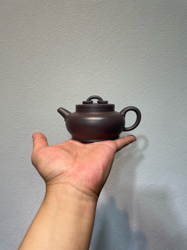 推荐款工作室出品精工全手工大蕴双圈壶约200cc原矿青灰紫泥