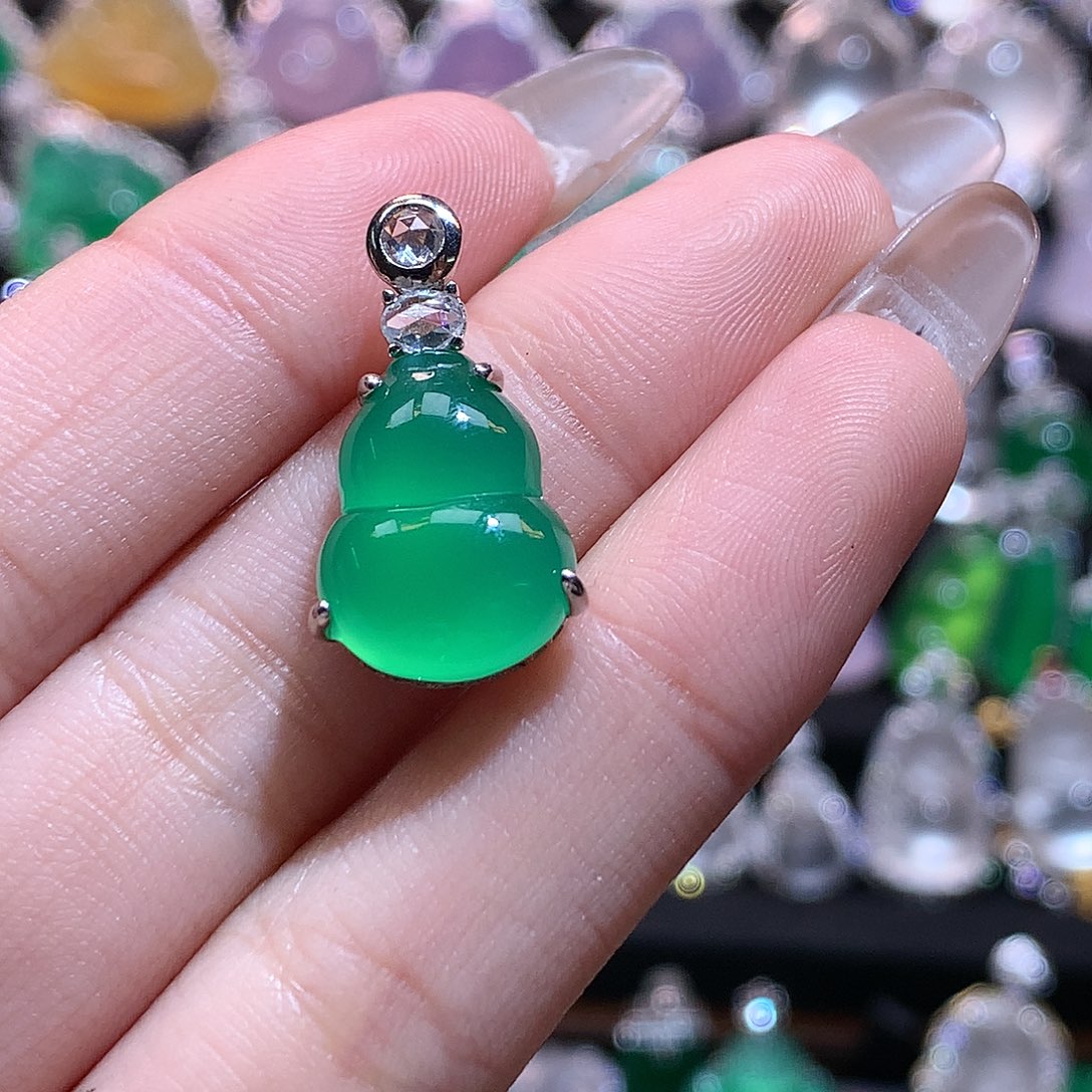 玛瑙/玉髓颈饰银S925镶嵌