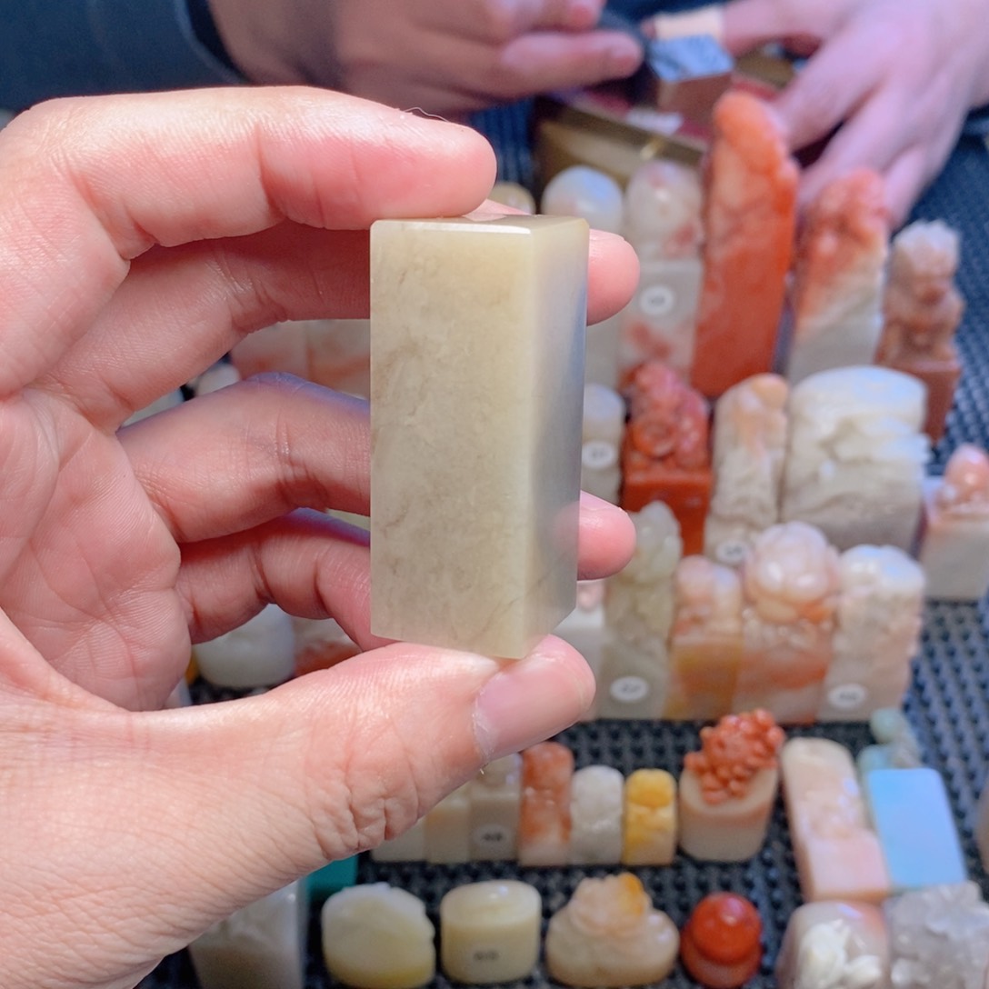 巴林石印石素印章2*2包刻字