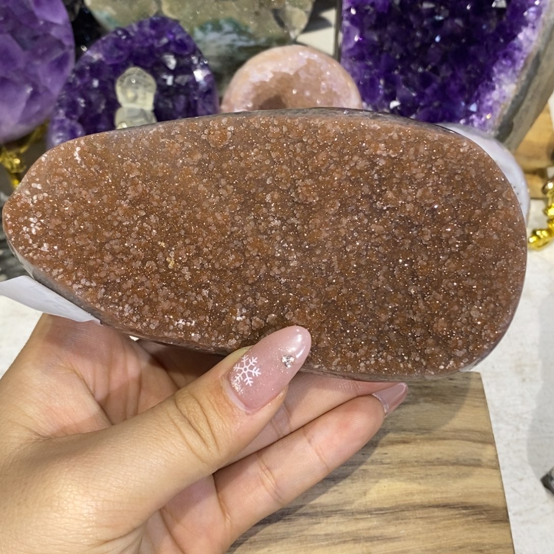 甜***觅紫晶未镶嵌大型摆件（非配饰）橙色平板