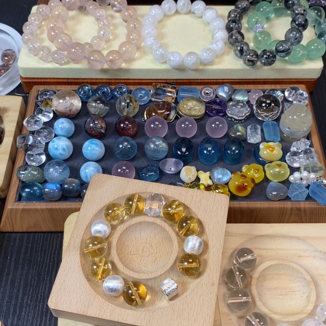 水晶手链银S925镶嵌谢**主