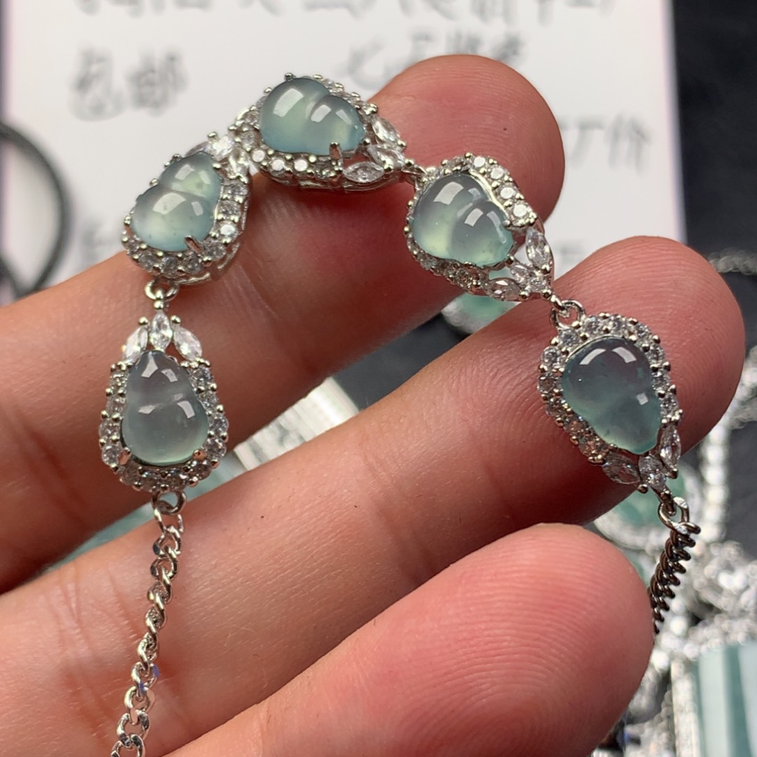 颈饰未镶嵌翡翠葫芦手链