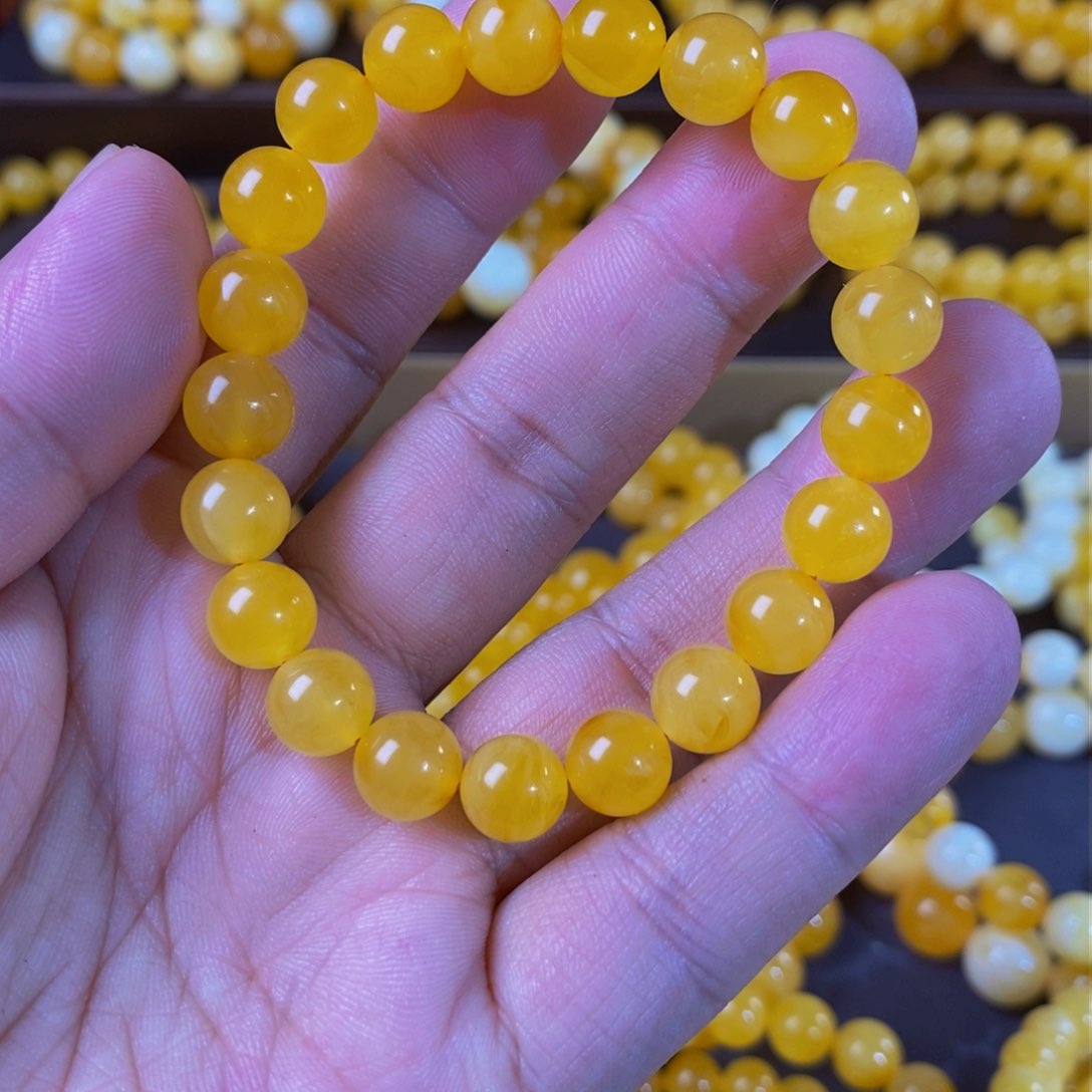 琥珀手链未镶嵌9m同料手串