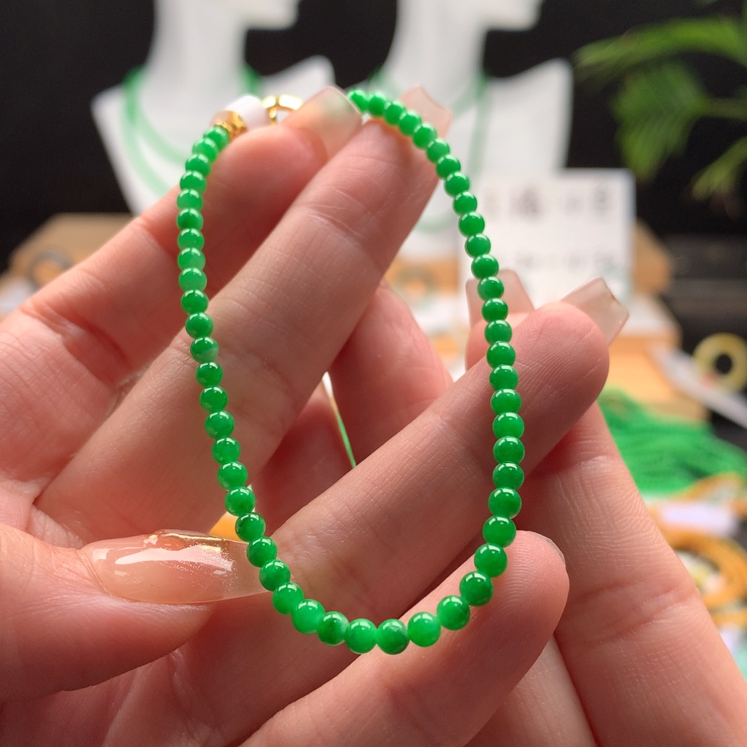 翡翠手串未镶嵌手串3.2m