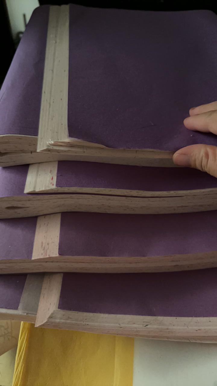 檀皮青丝红花宣纸书法纸专用彩色宣纸紫色彩色34✖️138厘米50张