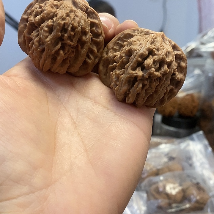 把件文玩核桃45四座楼红皮