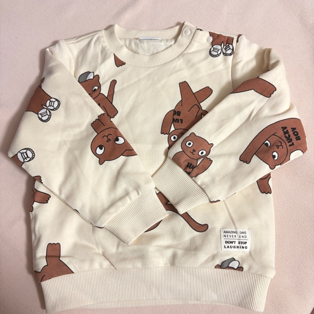 秋冬季男童时尚卡通印花潮流休闲加棉圆领卫衣保暖上衣