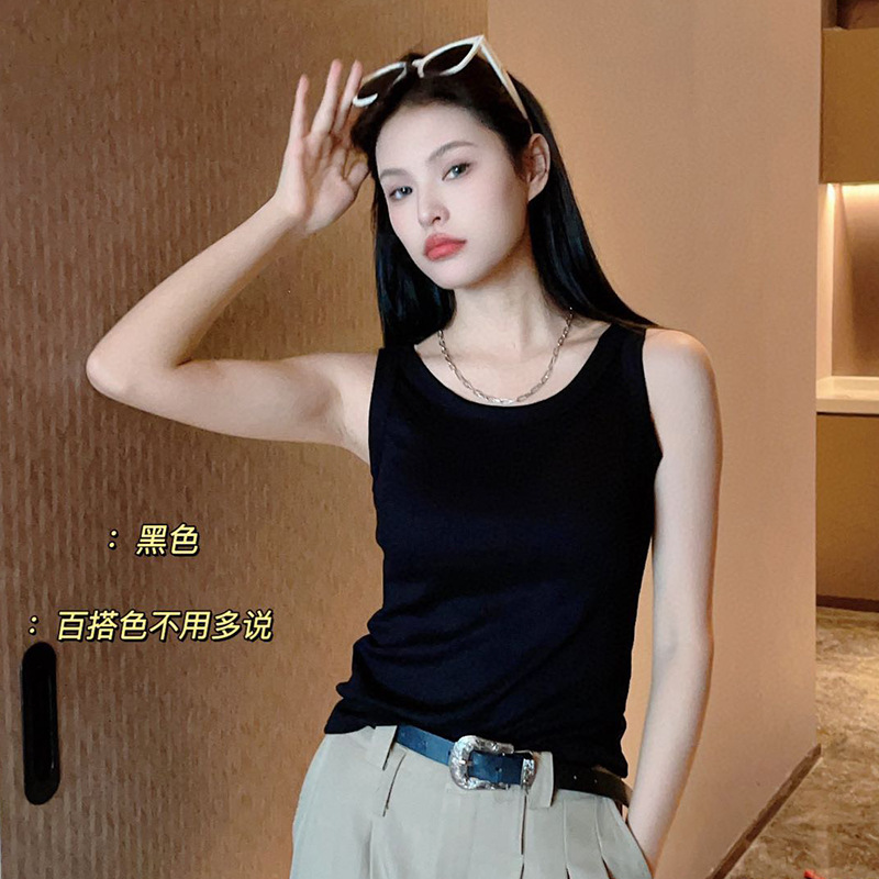 打底吊带背心女夏季修身显瘦外穿韩版百搭防走光无袖内搭05