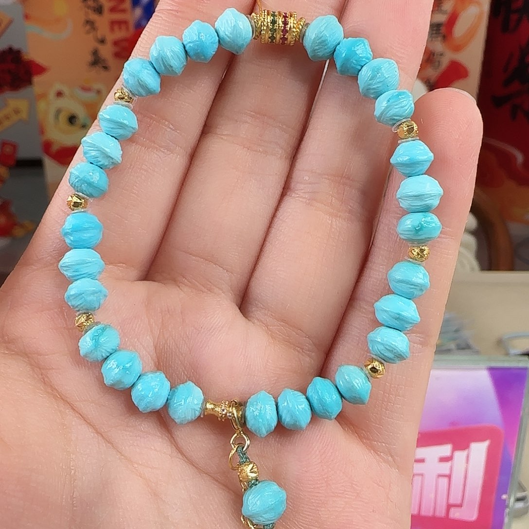 绿松石银S925镀金镶嵌珠宝奇石