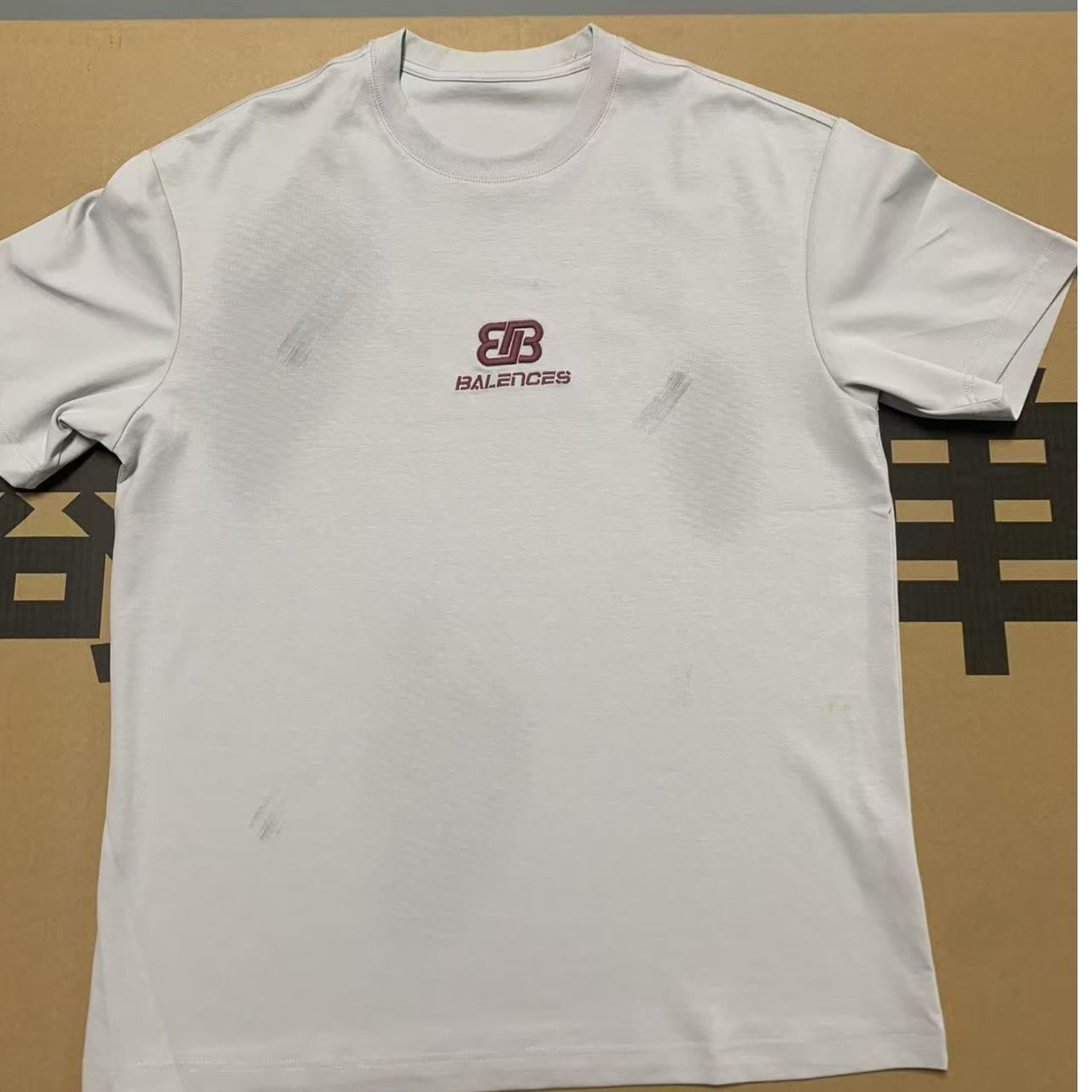 灰色【重工艺刺绣】夏季新款时尚冰感透气短袖夏季男女同款T恤B49