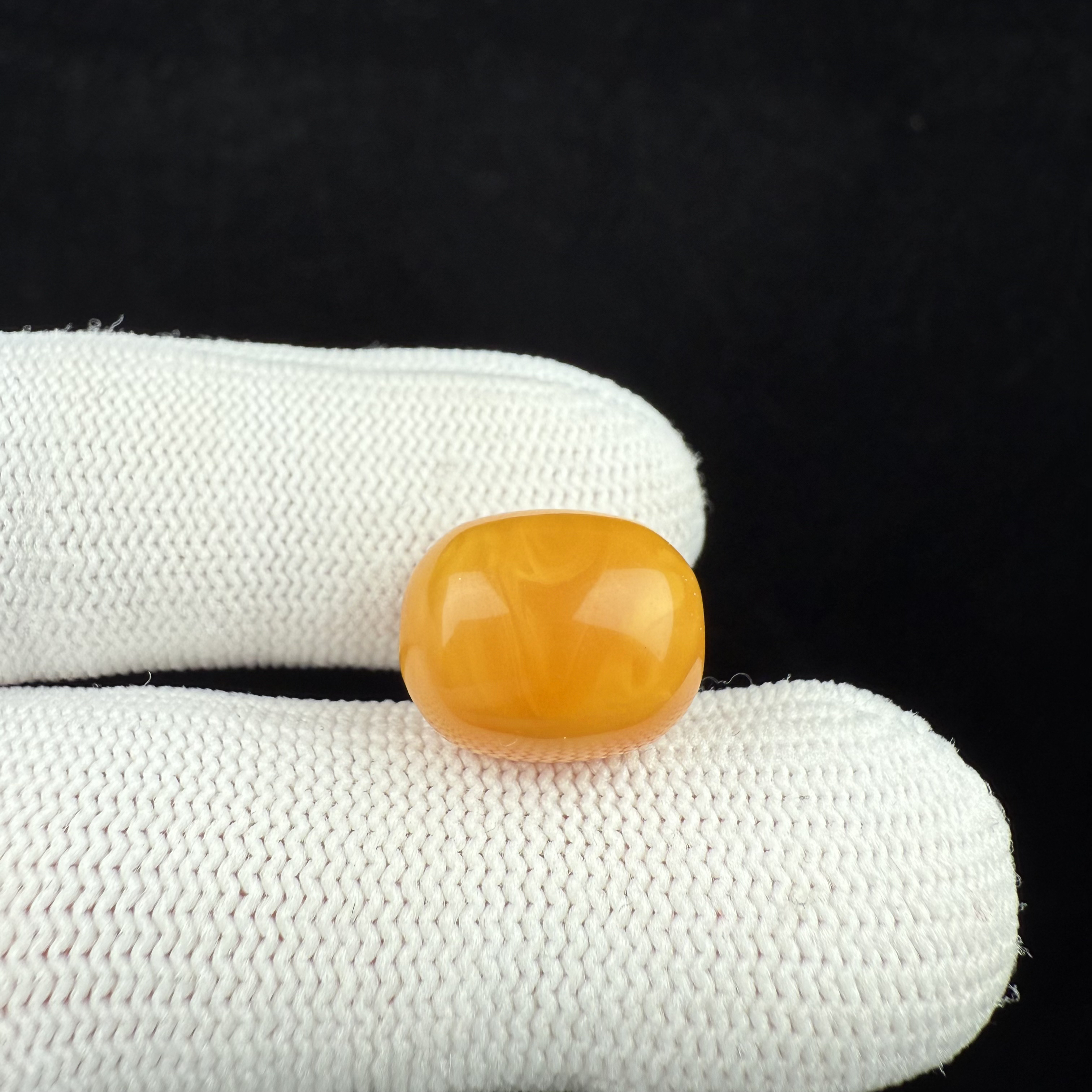 K7966天然原矿蜜蜡 鸡油红枣珠 12*14.7mm支持复检假一罚十