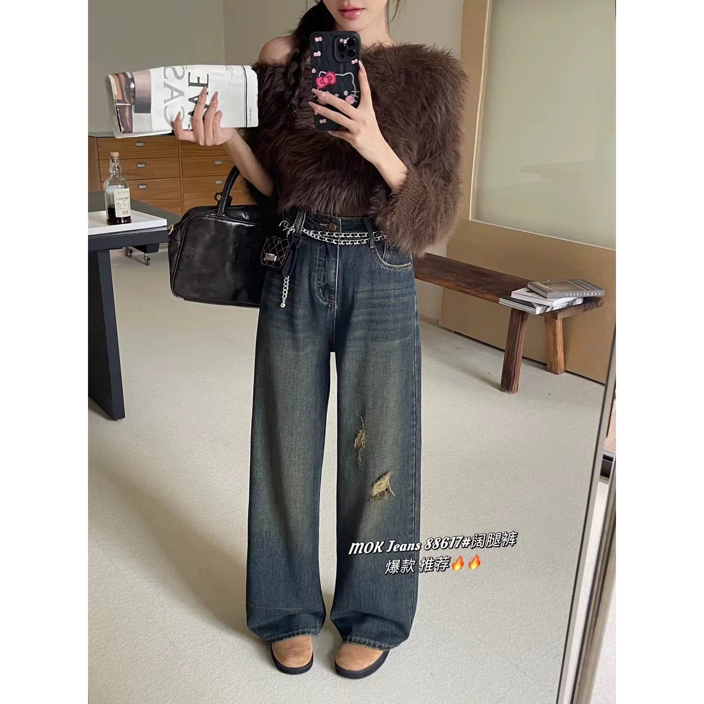 新品韩版百搭牛仔裤 88617