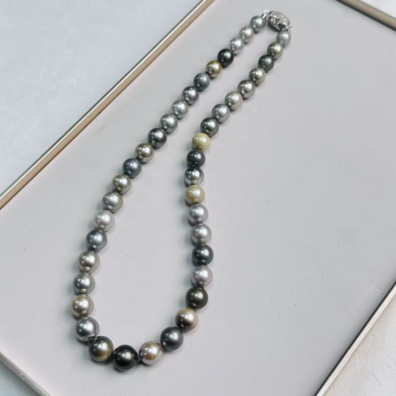 娜点珠宝 海水美拉德大溪地 9-11mm珍珠项链S