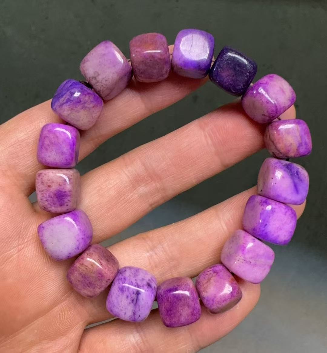 南非老矿料-精品花色方糖随行手链 多样性发货