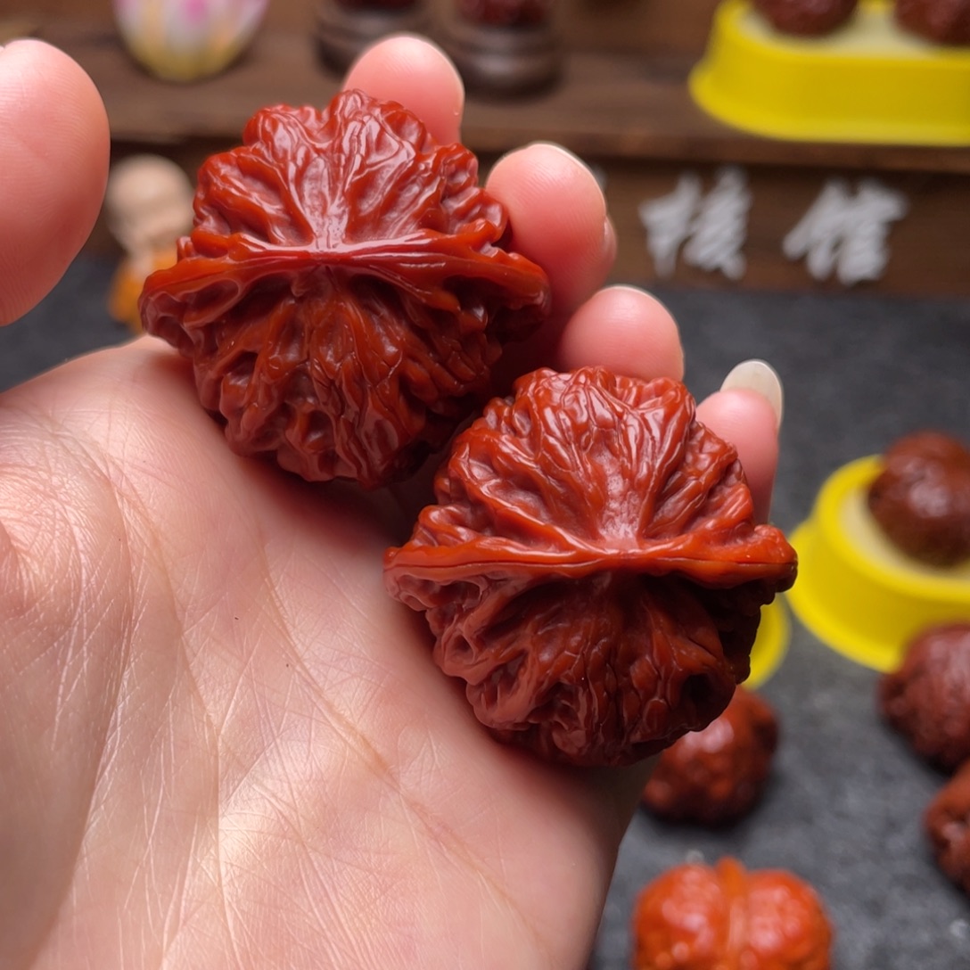 吊坠文玩核桃文玩核桃 手把件 苹果圆 39