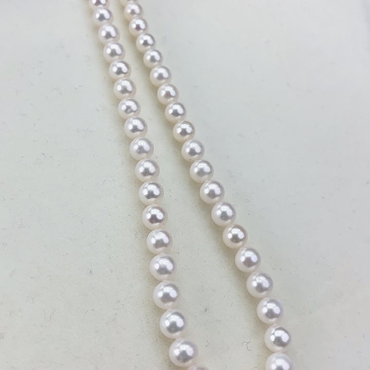 淡水珍珠颈饰银S925镶嵌卡6.7冷白