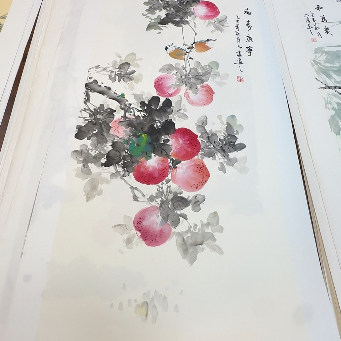 国画100*50纯手绘刘亦凌