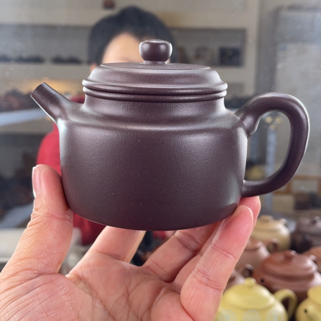 紫砂茶壶老紫泥徳钟150cc