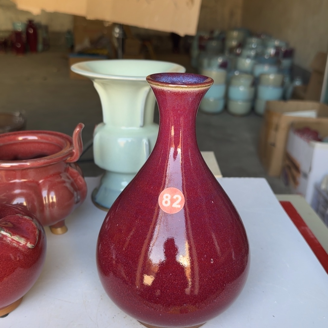 摆件陶郑家钧窑微瑕