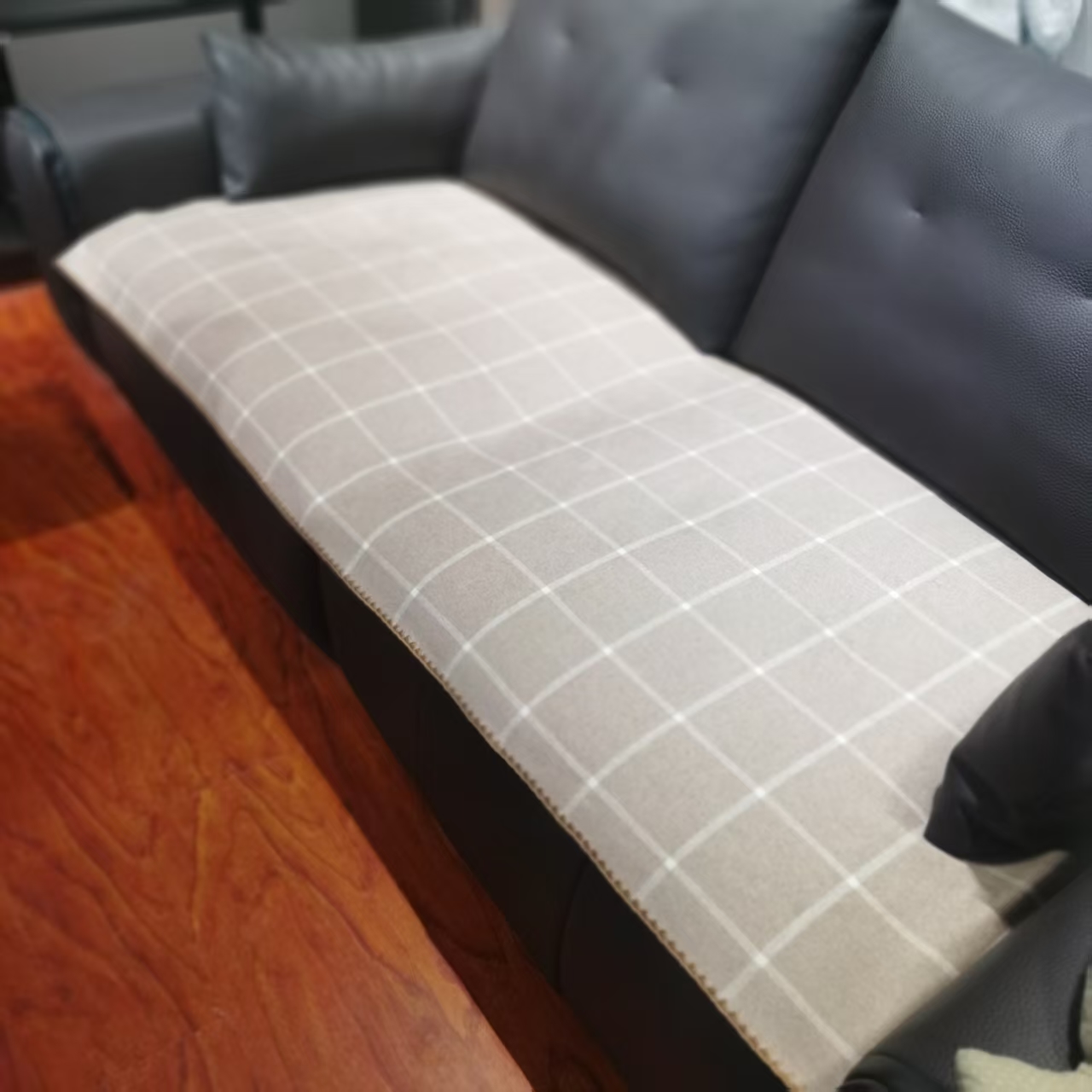 高级沙发毯尾货双面加厚羊毛毯柔软复古家用简约深色