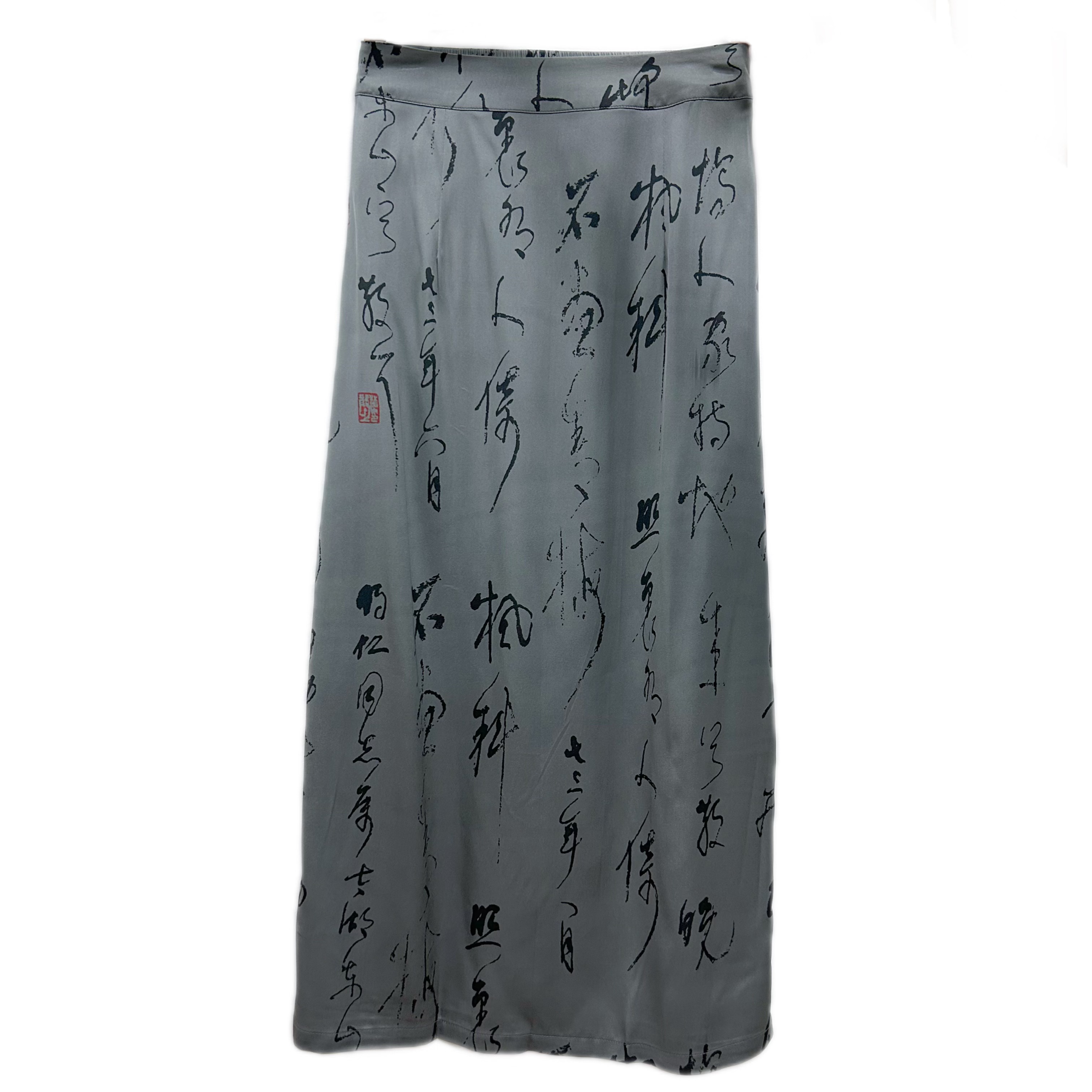 桑蚕丝双乔喷绘女裙23739