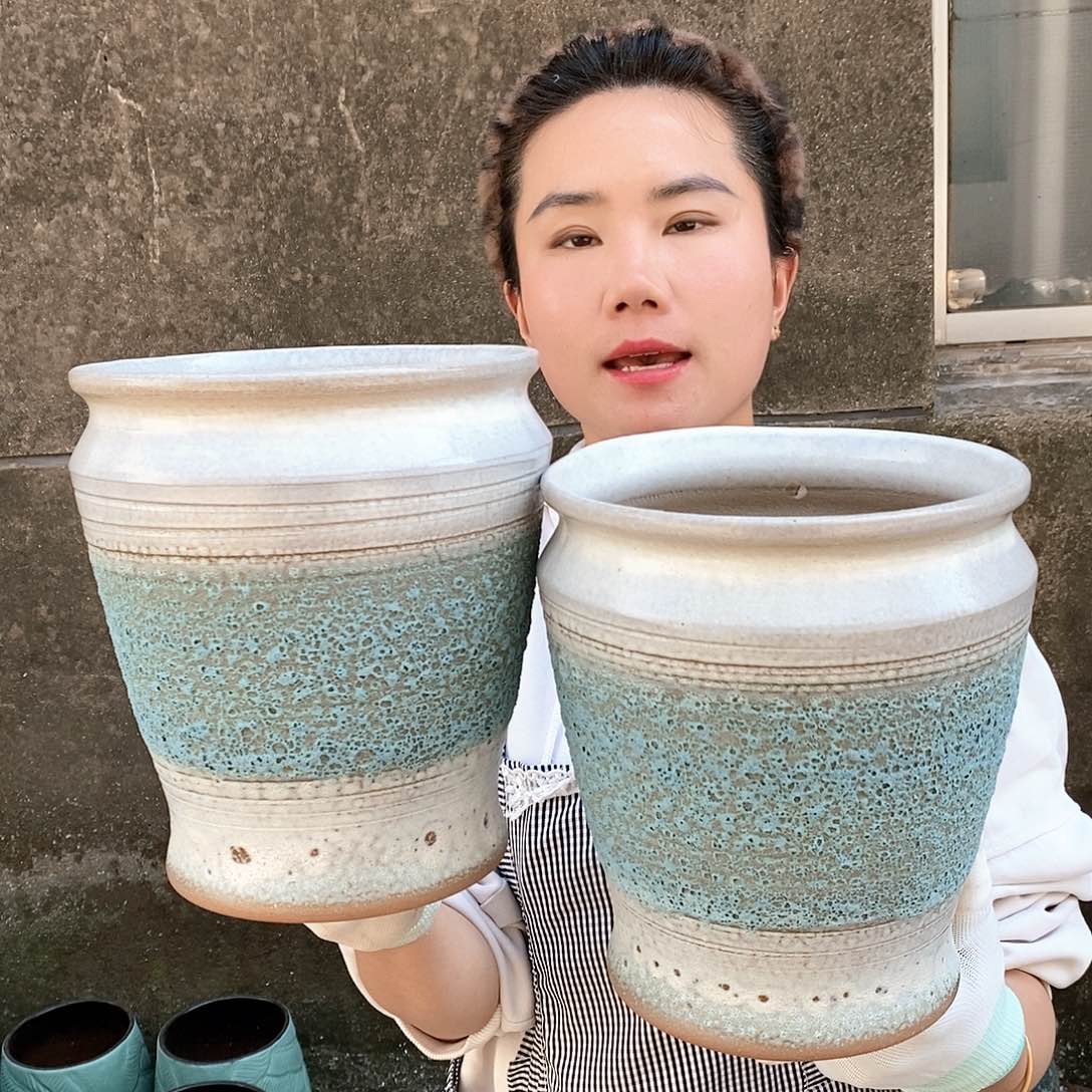 紫砂花盆正品口18高21