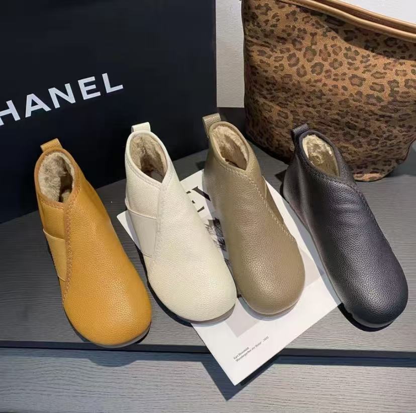 棉鞋纯色休闲风秋冬雪地靴15-备