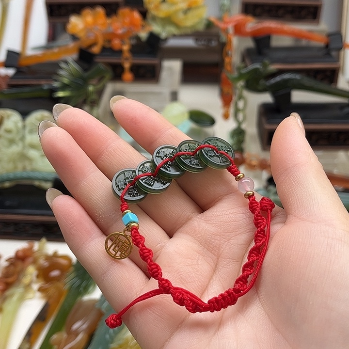 蛇纹石玉岫玉手链未镶嵌