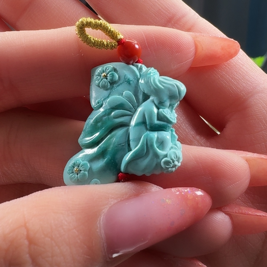 绿松石未镶嵌吊坠(不含链)精灵仙子