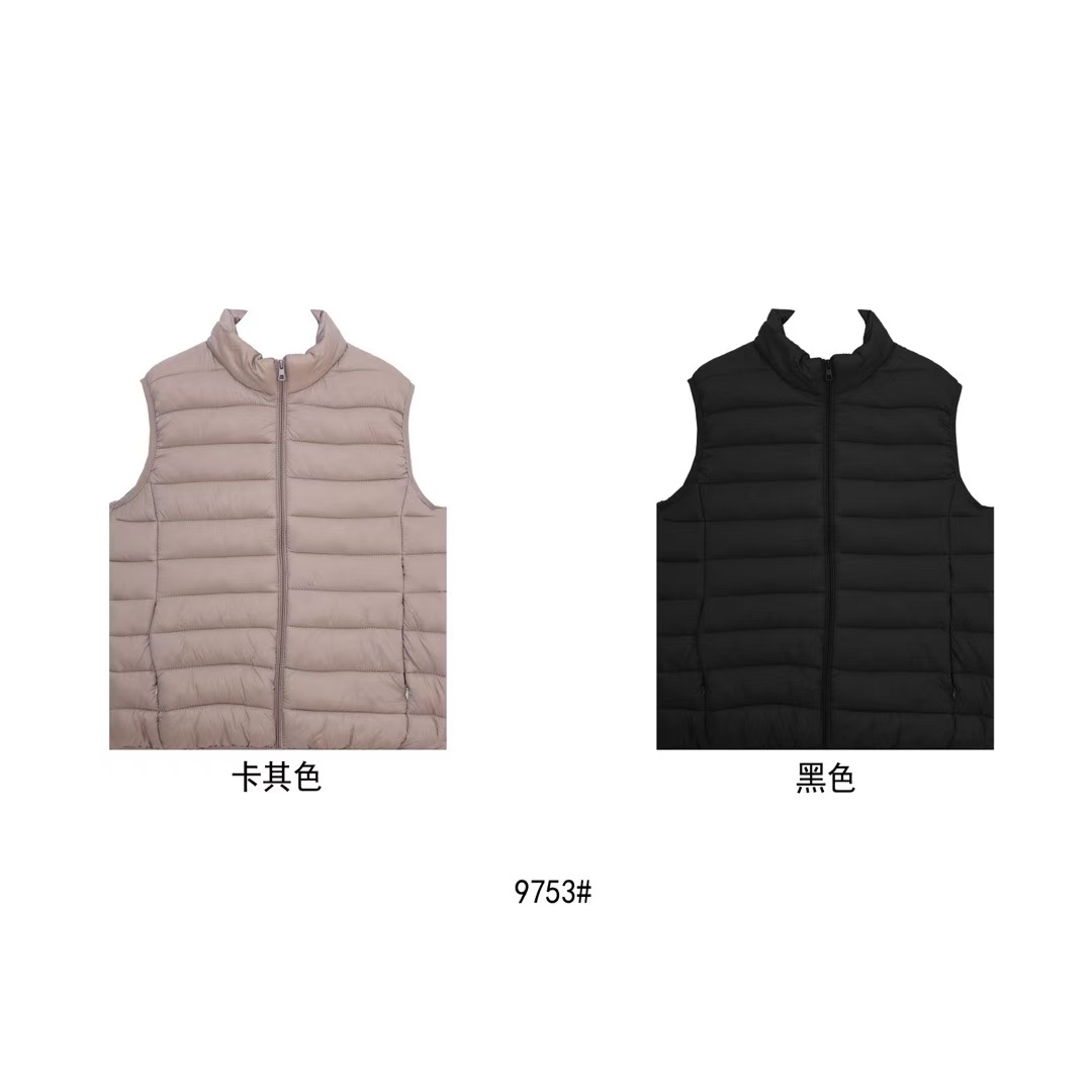 鑫燃Kiki 简约百搭排骨款棉马甲 9753 MSL