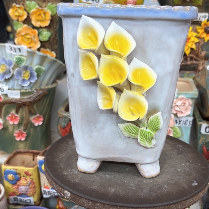 紫砂花盆粗陶材质多肉花盆