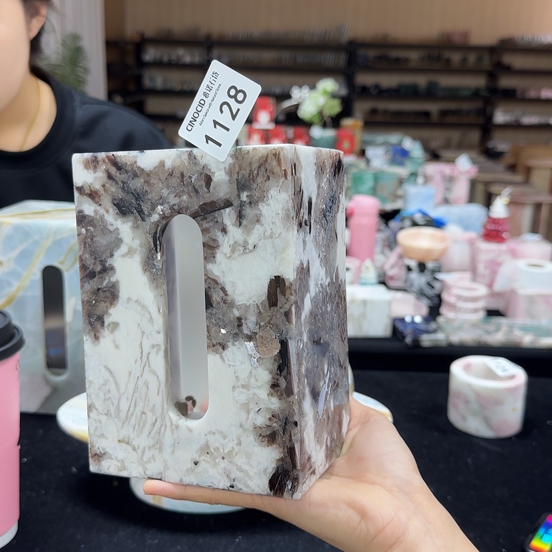 石材1128千山暮雪小纸巾盒