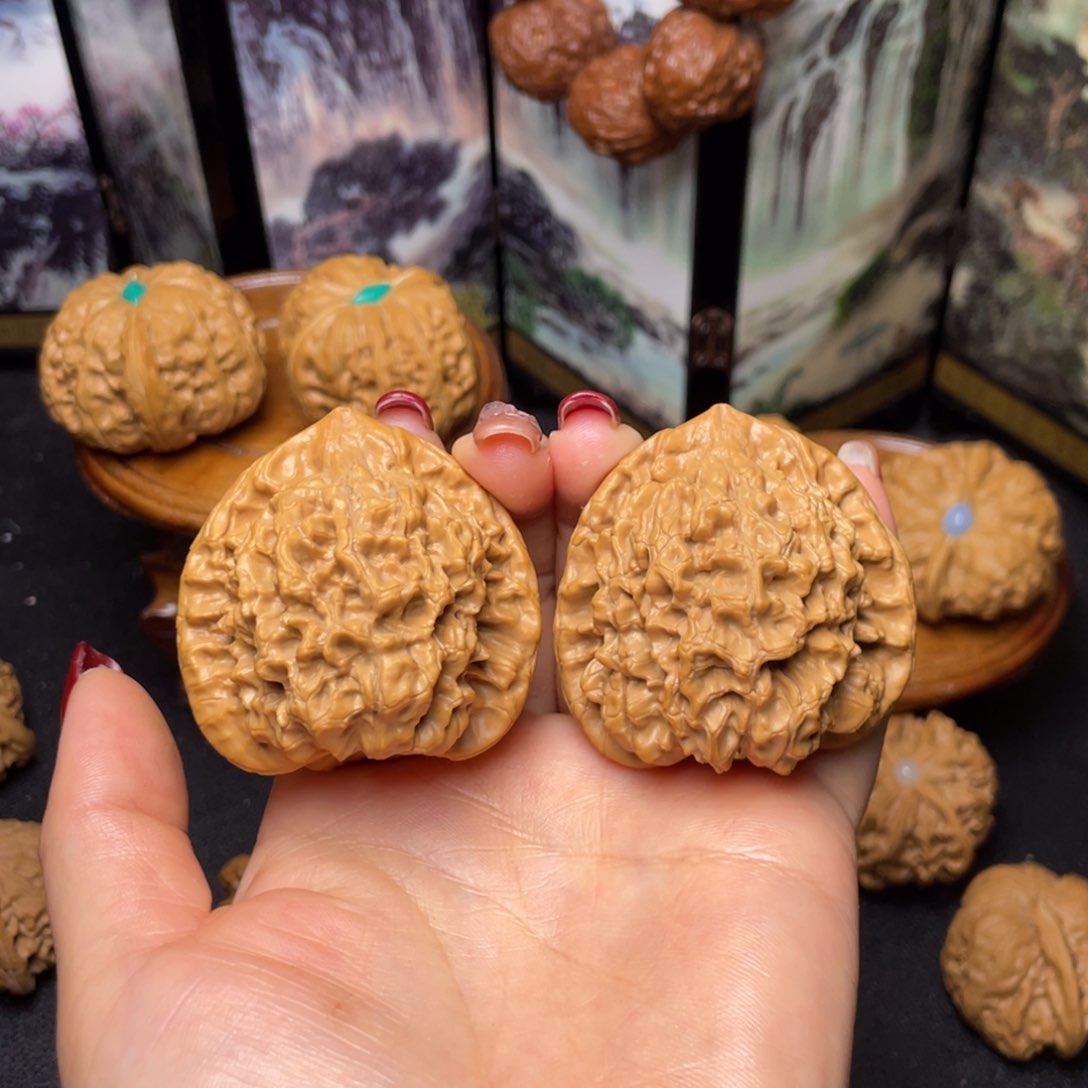 文玩核桃把件47全品官帽