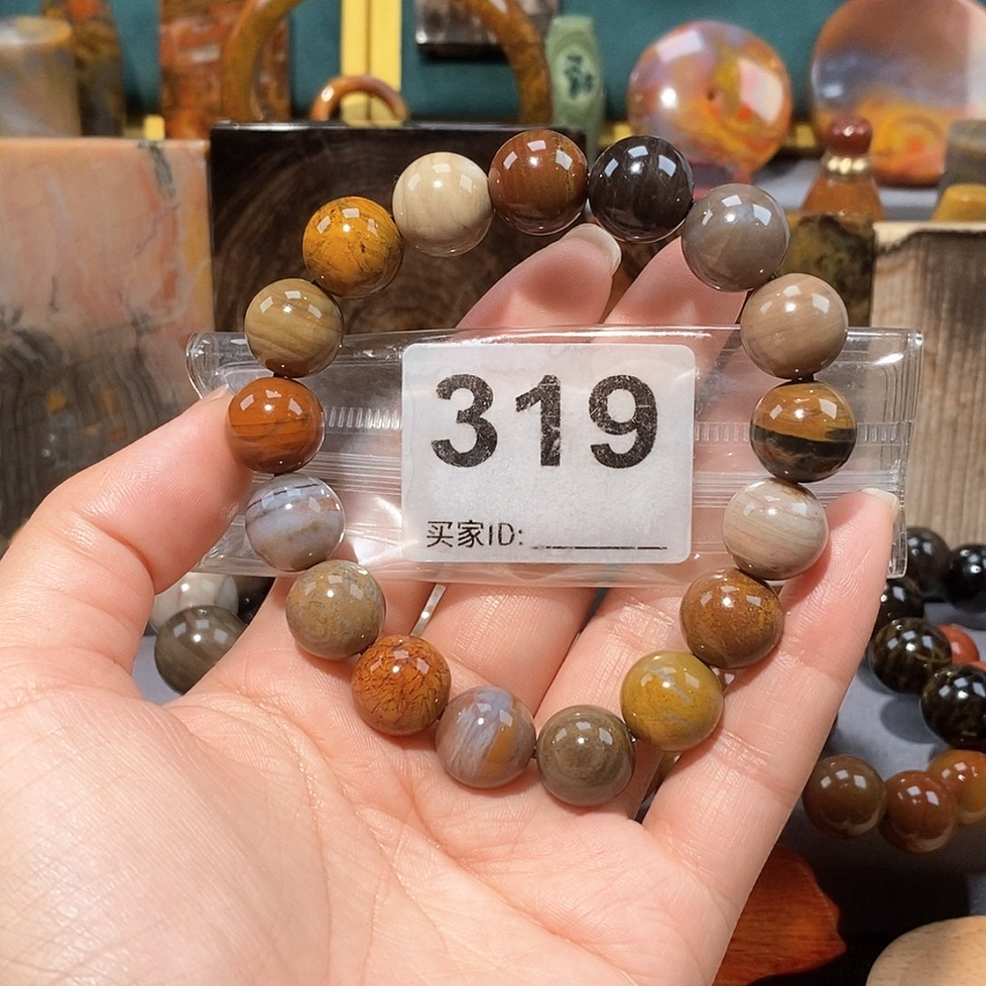 硅化玉天然北票硅化玉手串未镶嵌天然北票硅化玉手串