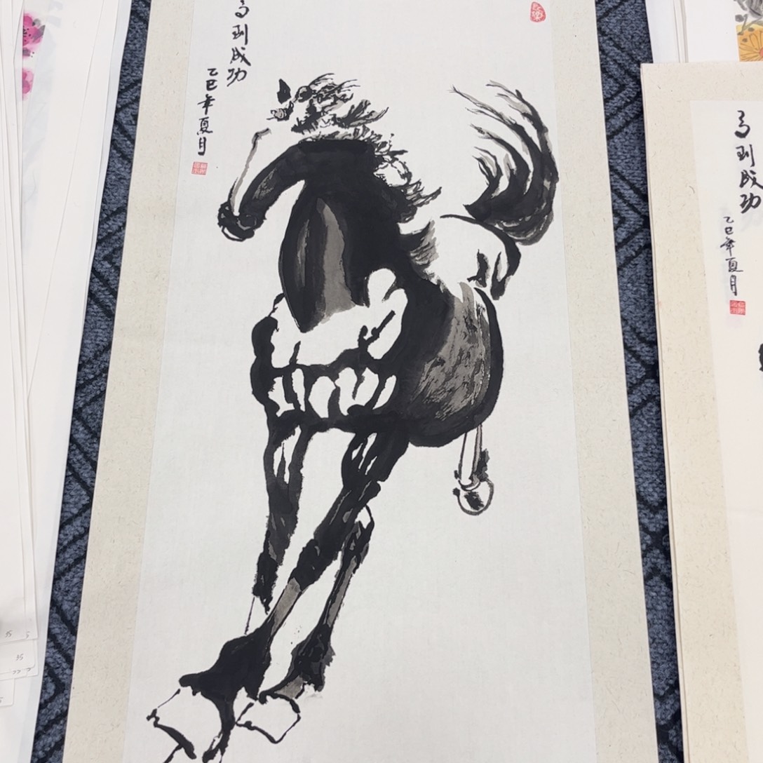 国画三尺花鸟作品s