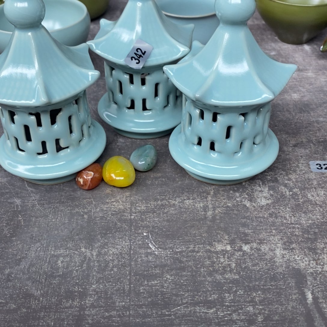 饭***桶摆件陶瓷抱朴瓷器仿古微瑕