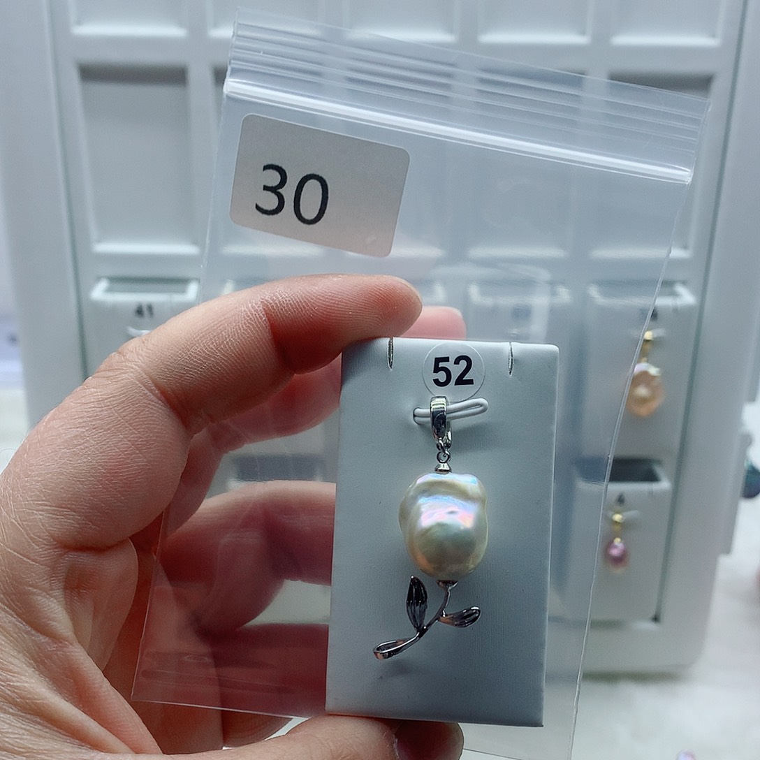 合金淡水珍珠吊坠(不含链)