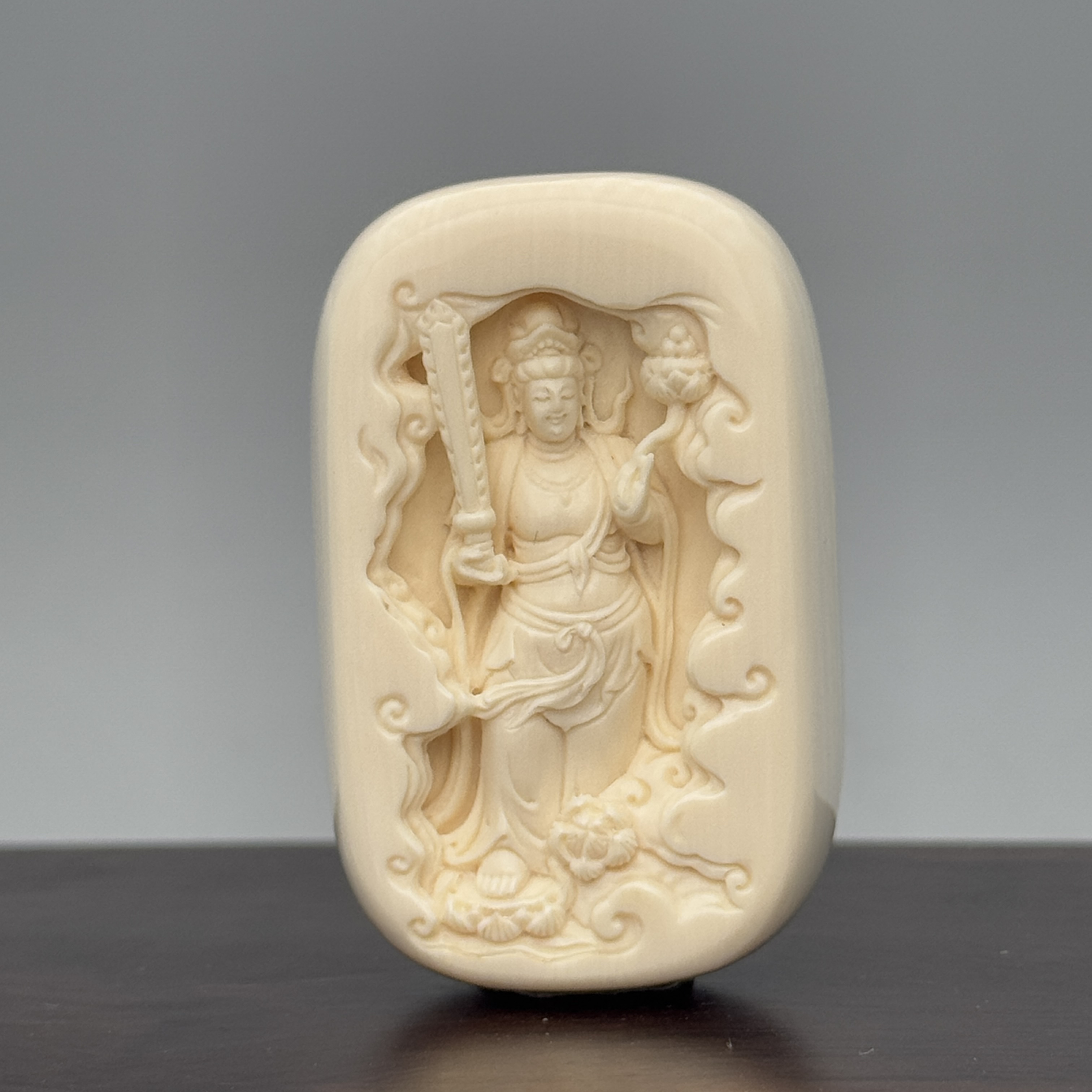 DEZHI/德志【双11特惠】红皮50*32*15mm虚空藏32g猛犸牙吊坠Y896