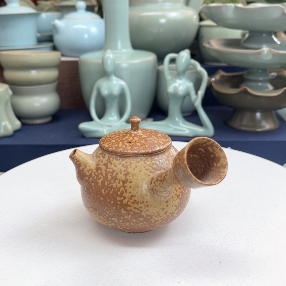 汝州汝瓷側把壶啊啊啊啊啊