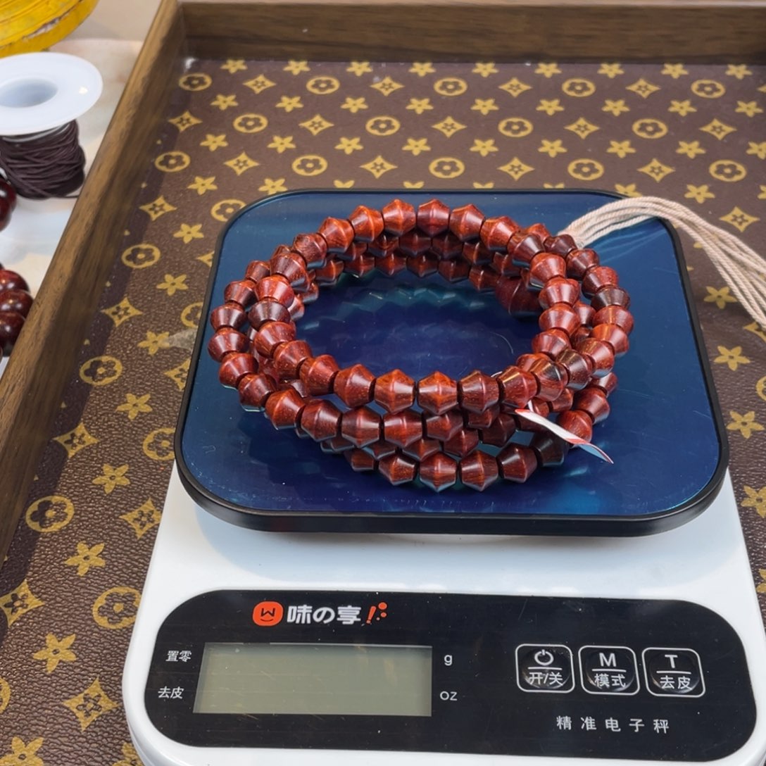 檀香紫檀（小叶紫檀）0910，108颗西亚古珠