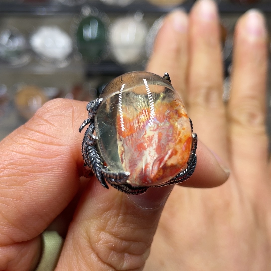 【闪购商品】水晶珠宝半成品银S925镶嵌戒指